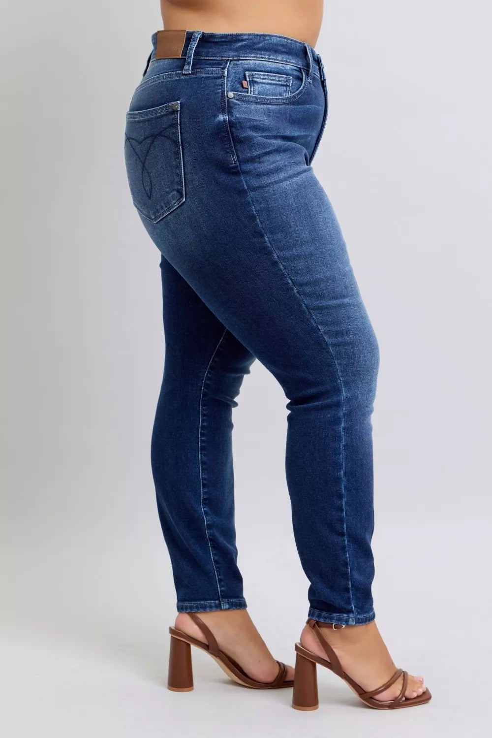Judy Blue Full Size Washed Thermal Skinny Jeans Plus Size in - photo