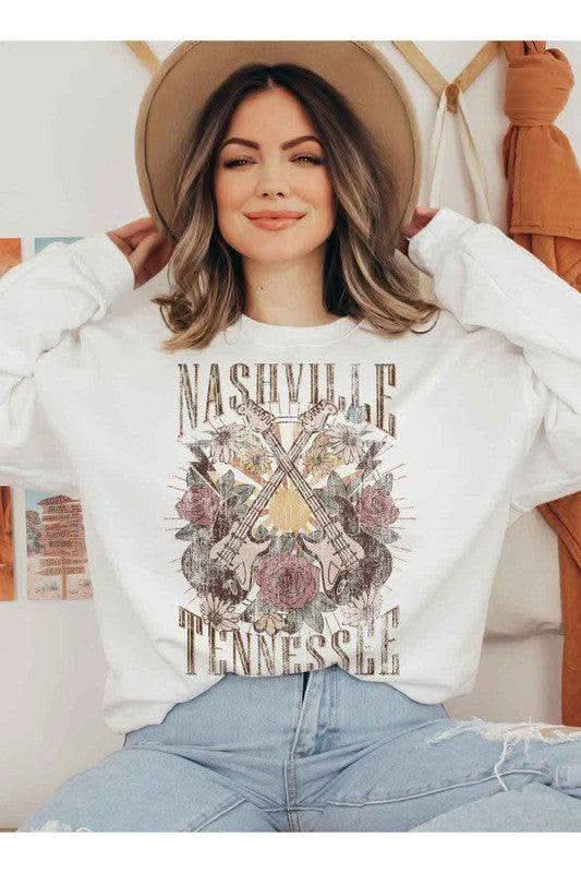 NASHVILLE TENNESSEE Plus Size Graphic Sweatshirt – Made in USA in - photo