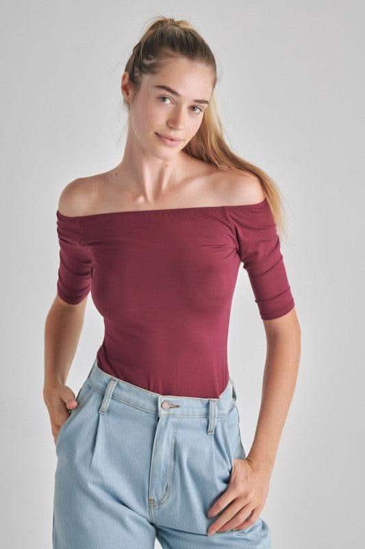 O2 Denim Off-the-Shoulder Top - SwagglyLife Home & Fashion