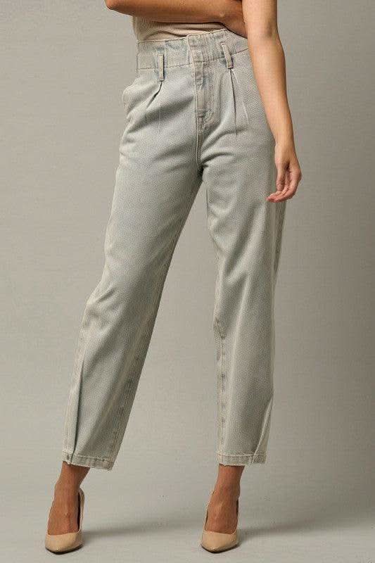 Denim Lab USA Super High Waist Balloon Jeans - SwagglyLife Home & Fashion