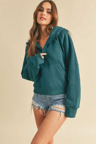 Aemi + Co Drea Half-Zip Hoodie - SwagglyLife Home & Fashion Aemi + Co Drea Half-Zip Hoodie - SwagglyLife Home & Fashion