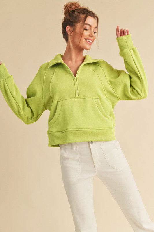 Aemi + Co Drea Half-Zip Hoodie - SwagglyLife Home & Fashion Aemi + Co Drea Half-Zip Hoodie - SwagglyLife Home & Fashion