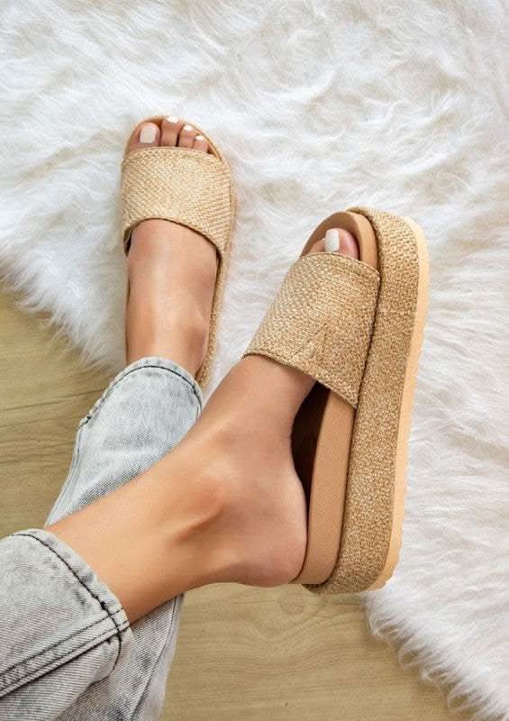 Tina Fashion Comfortable Sandals in Tan - photo