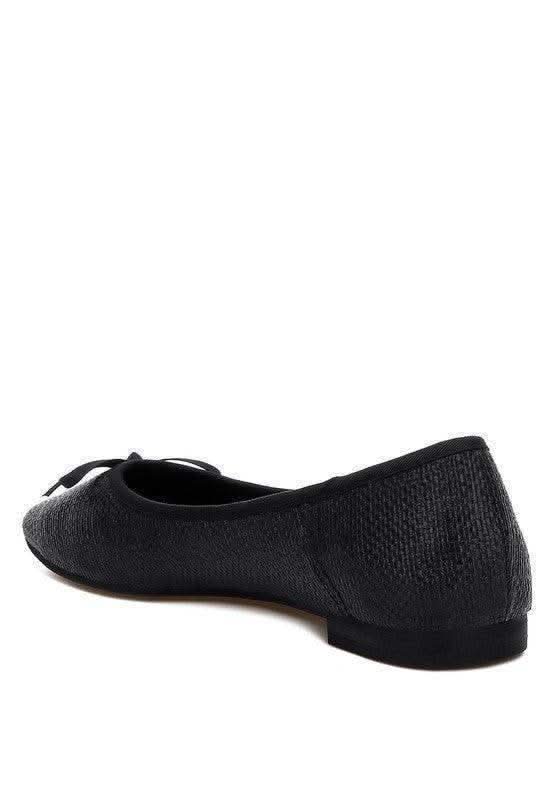 Rag & Co Paper Rings Raffia Ballet Flats - SwagglyLife Home & Fashion