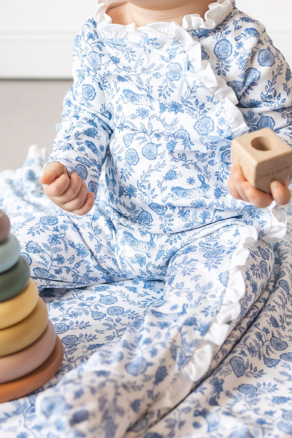 Floral Bunnies Baby Pajama - SwagglyLife Home & Fashion