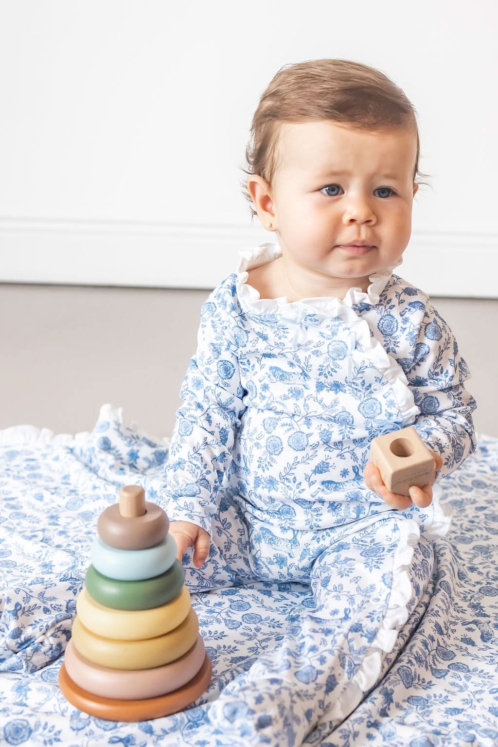 Floral Bunnies Baby Pajama - SwagglyLife Home & Fashion Floral Bunnies Baby Pajama - SwagglyLife Home & Fashion