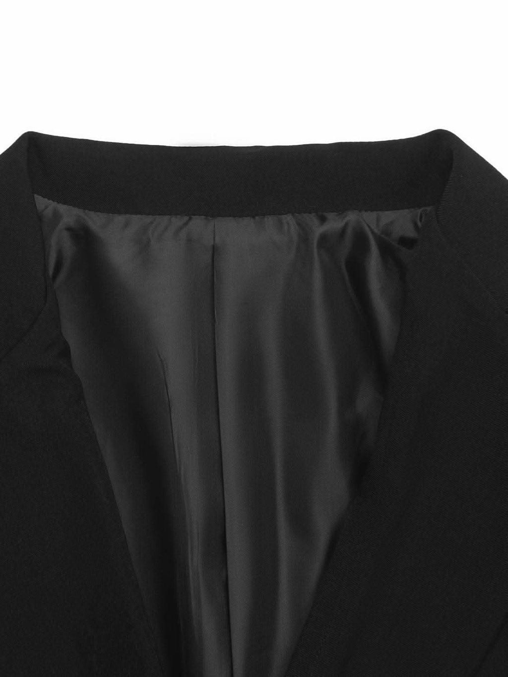 Perfee Lapel Collar Long Sleeve Blazer - SwagglyLife Home & Fashion