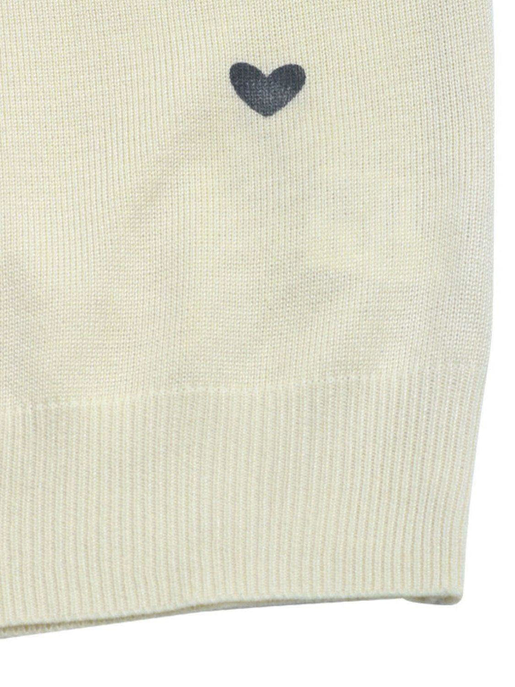 Perfee Heart Round Neck Long Sleeve Knit Top in - tops photo