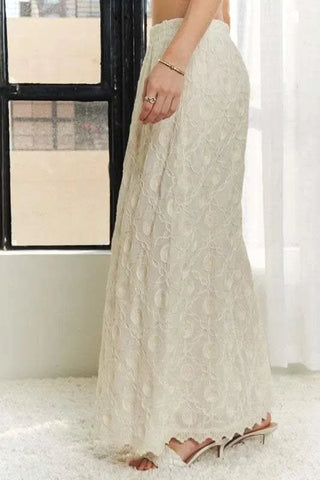 ADORA Elastic Waist Applique Maxi Skirt - SwagglyLife Home & Fashion ADORA Elastic Waist Applique Maxi Skirt - SwagglyLife Home & Fashion