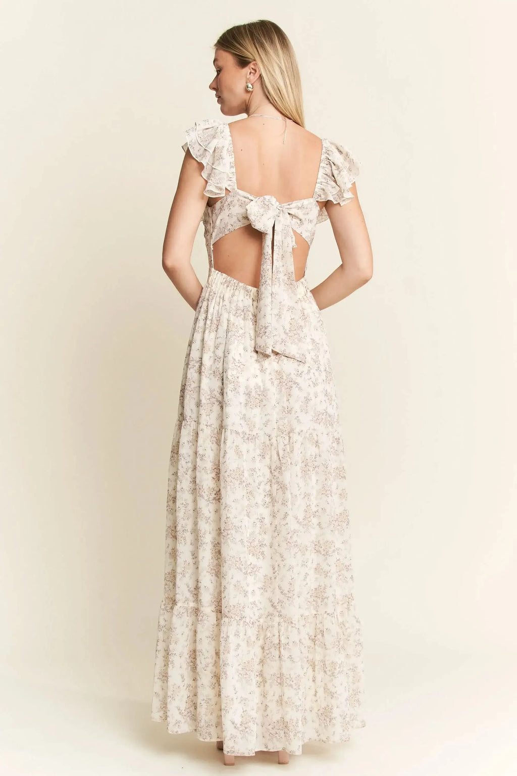 Jade By Jane Full Size Ruffle Sleeve Tiered Maxi Dress Plus Size in - photo