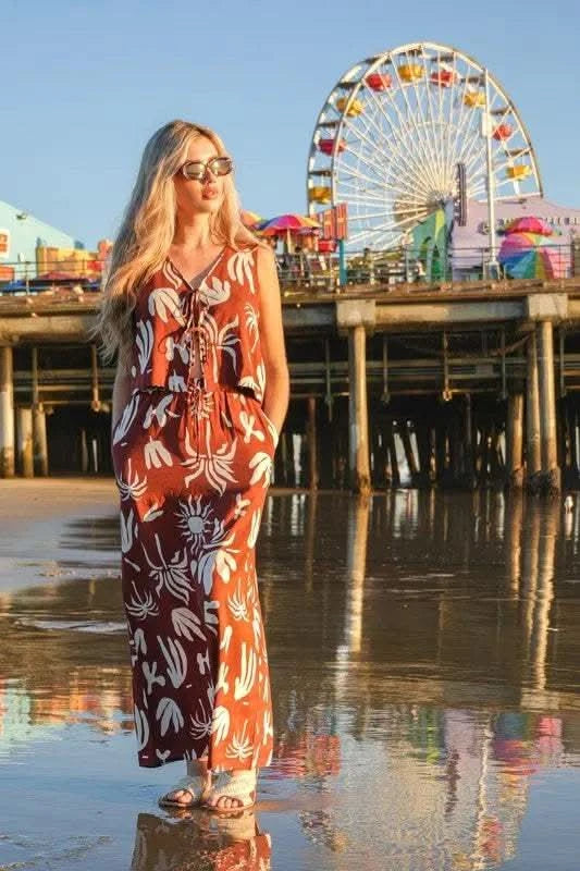 VERY J Printed Resort Midi Skirt - SwagglyLife Home & Fashion