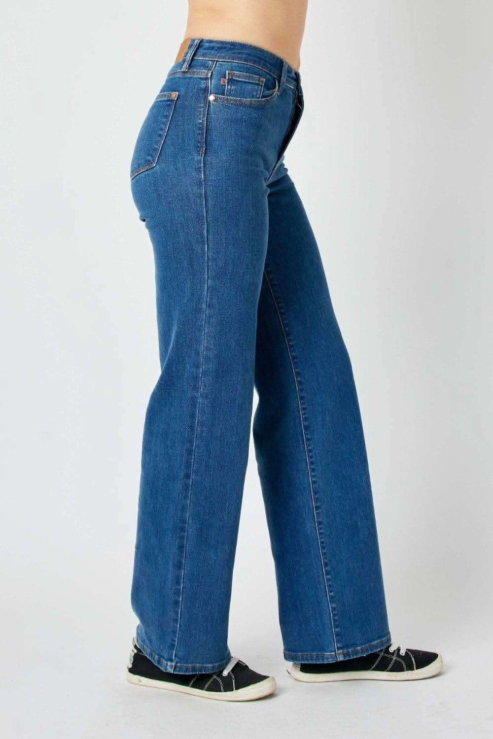 Judy Blue Full Size High Rise Straight Jeans - SwagglyLife Home & Fashion