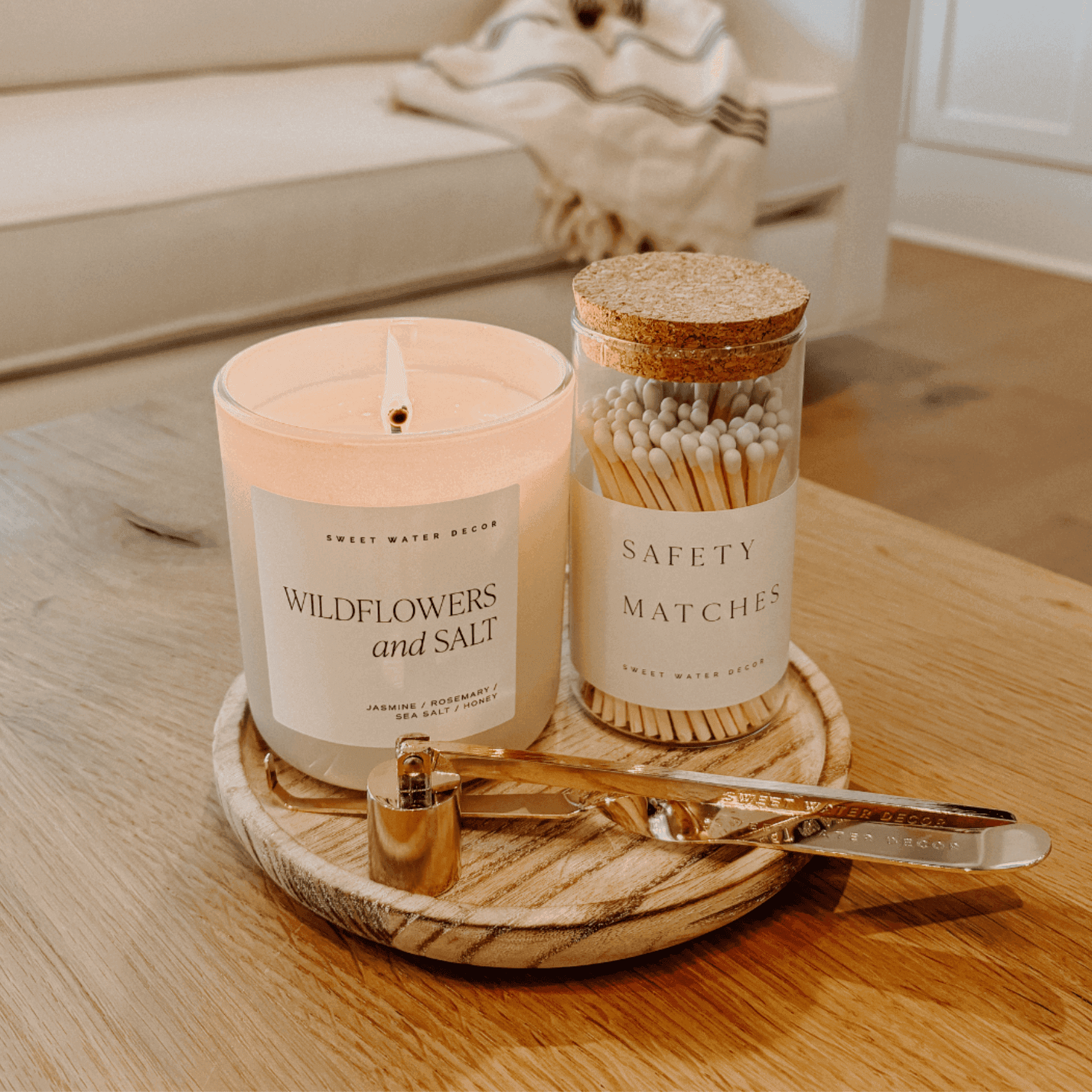 Wildflowers and Salt Soy Candle - Tan Matte Jar - 15 oz - SwagglyLife Home & Fashion Wildflowers and Salt Soy Candle - Tan Matte Jar - 15 oz - SwagglyLife Home & Fashion