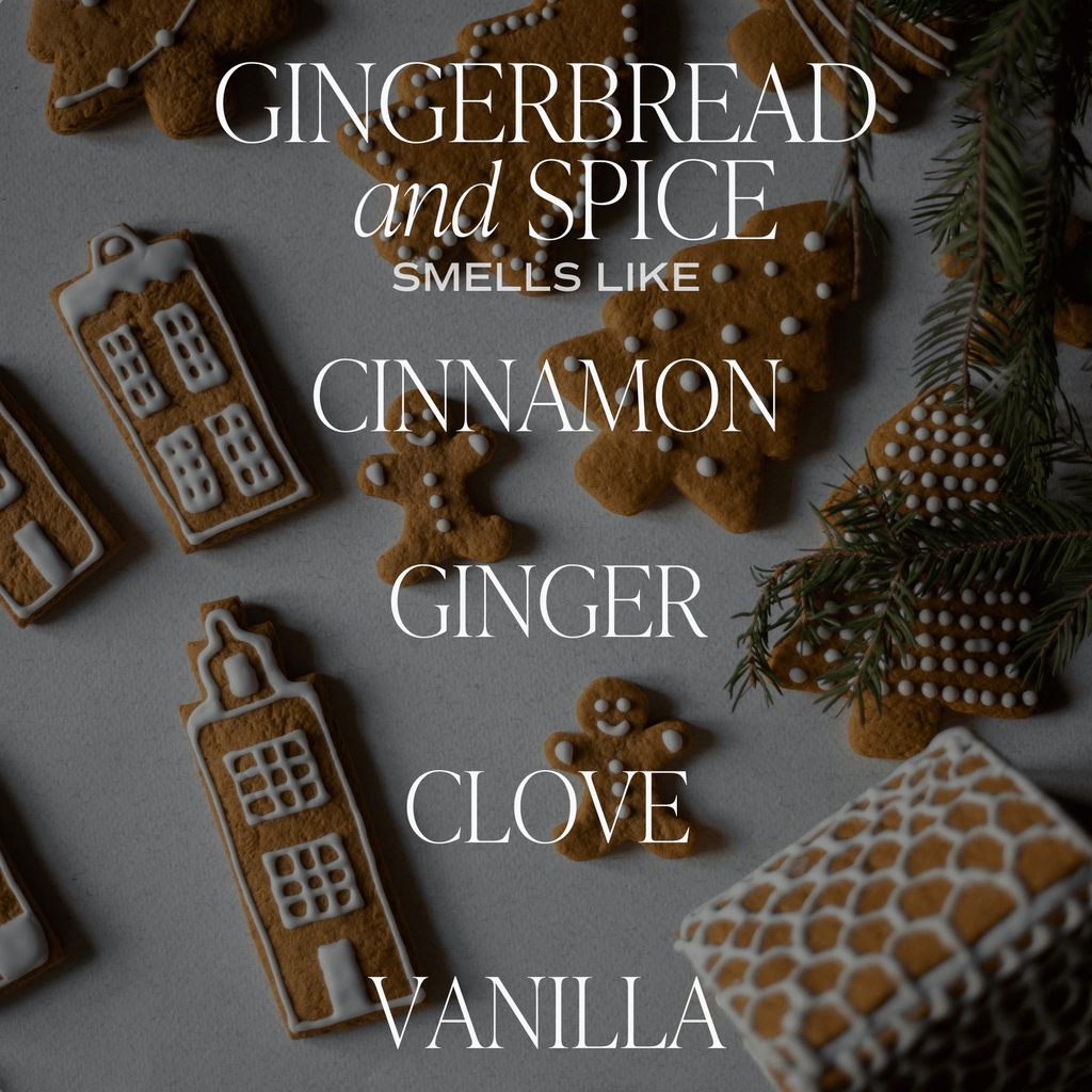 Gingerbread and Spice Soy Candle - Clear Jar - 9 oz Patterned in - Candles photo