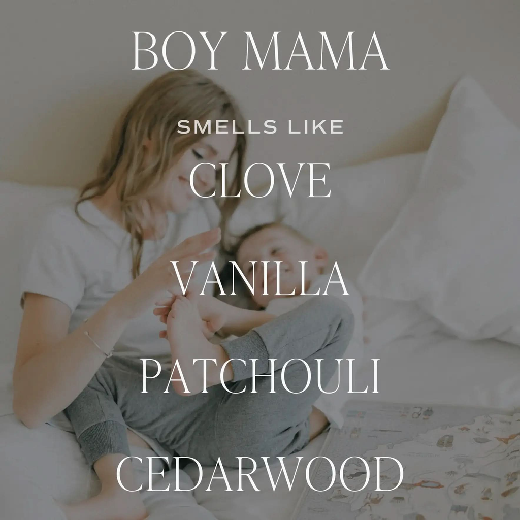 Boy Mama Soy Candle - Clear Jar - 9 oz (Palo Santo Patchouli) in - Candles photo