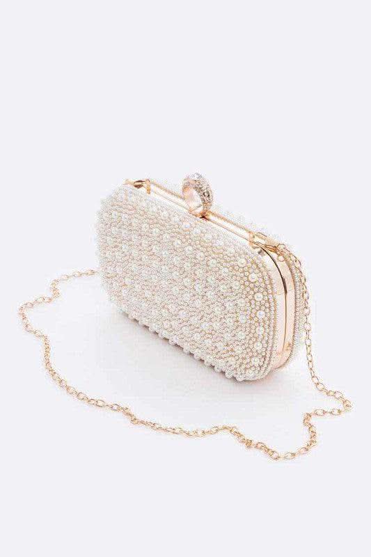 Pearl Statement Convertible Box Clutch - SwagglyLife Home & Fashion
