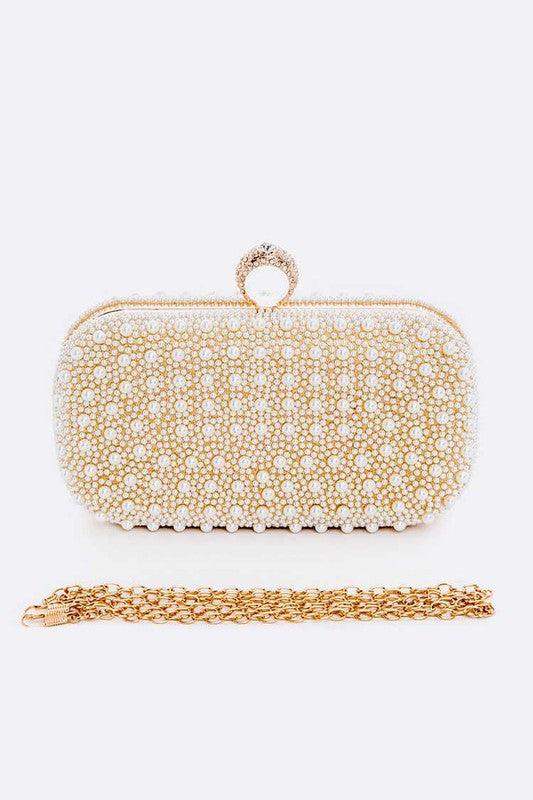 Pearl Statement Convertible Box Clutch - SwagglyLife Home & Fashion