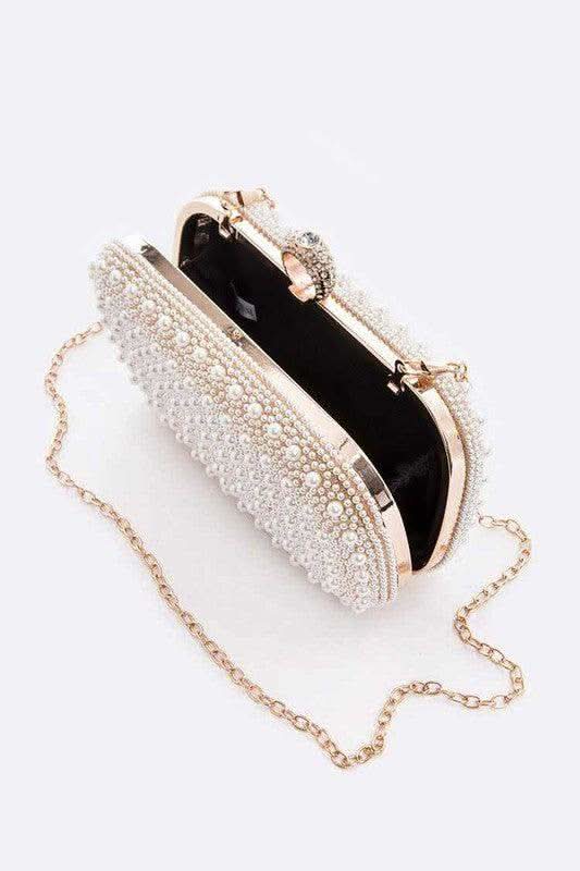 Pearl Statement Convertible Box Clutch - SwagglyLife Home & Fashion