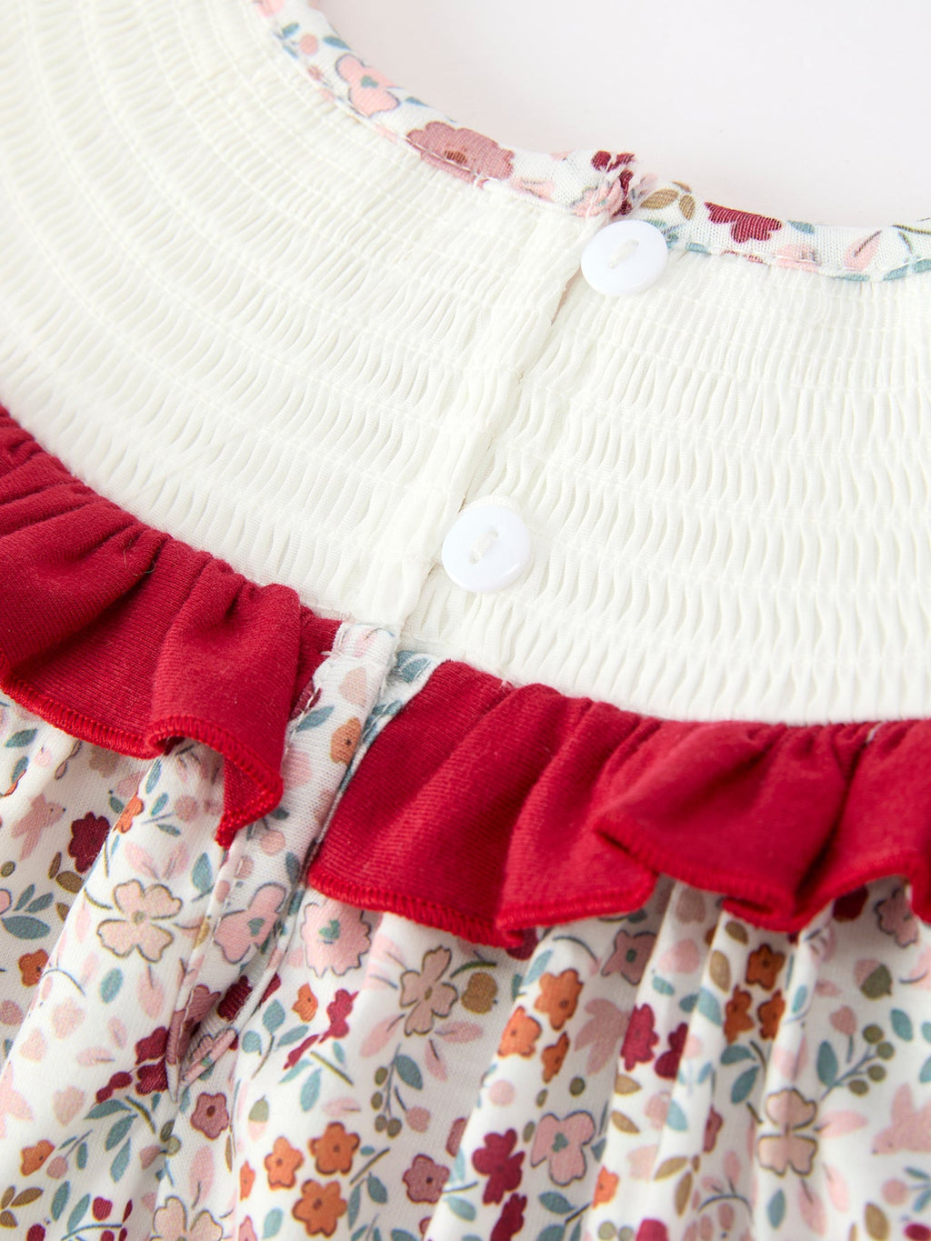 Fall Pumpkin Embroidery Girls Dress Floral Ruffle Collar Dress -