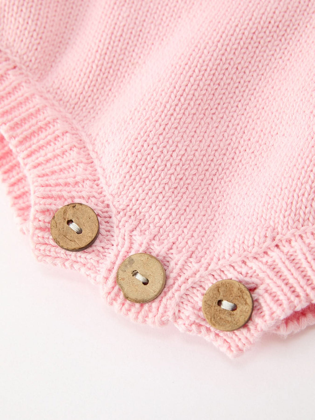 Christmas Candy Cane Bow Knit Baby Girls Romper -