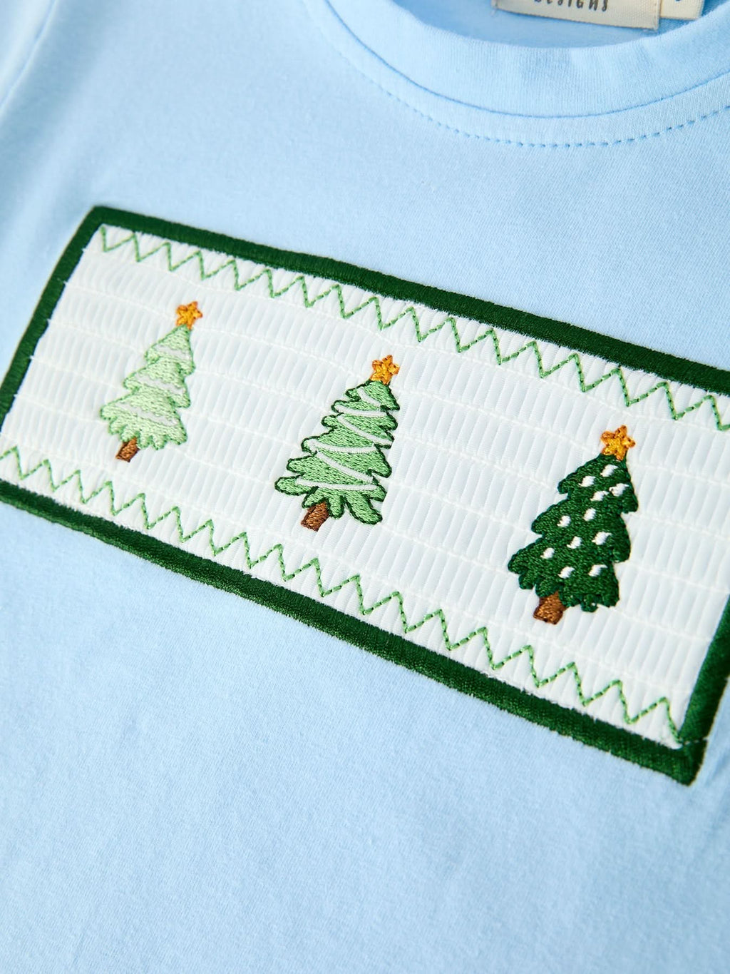 Christmas Boys Christmas Tree Embroidered Long Sleeve Top & Pants Set -