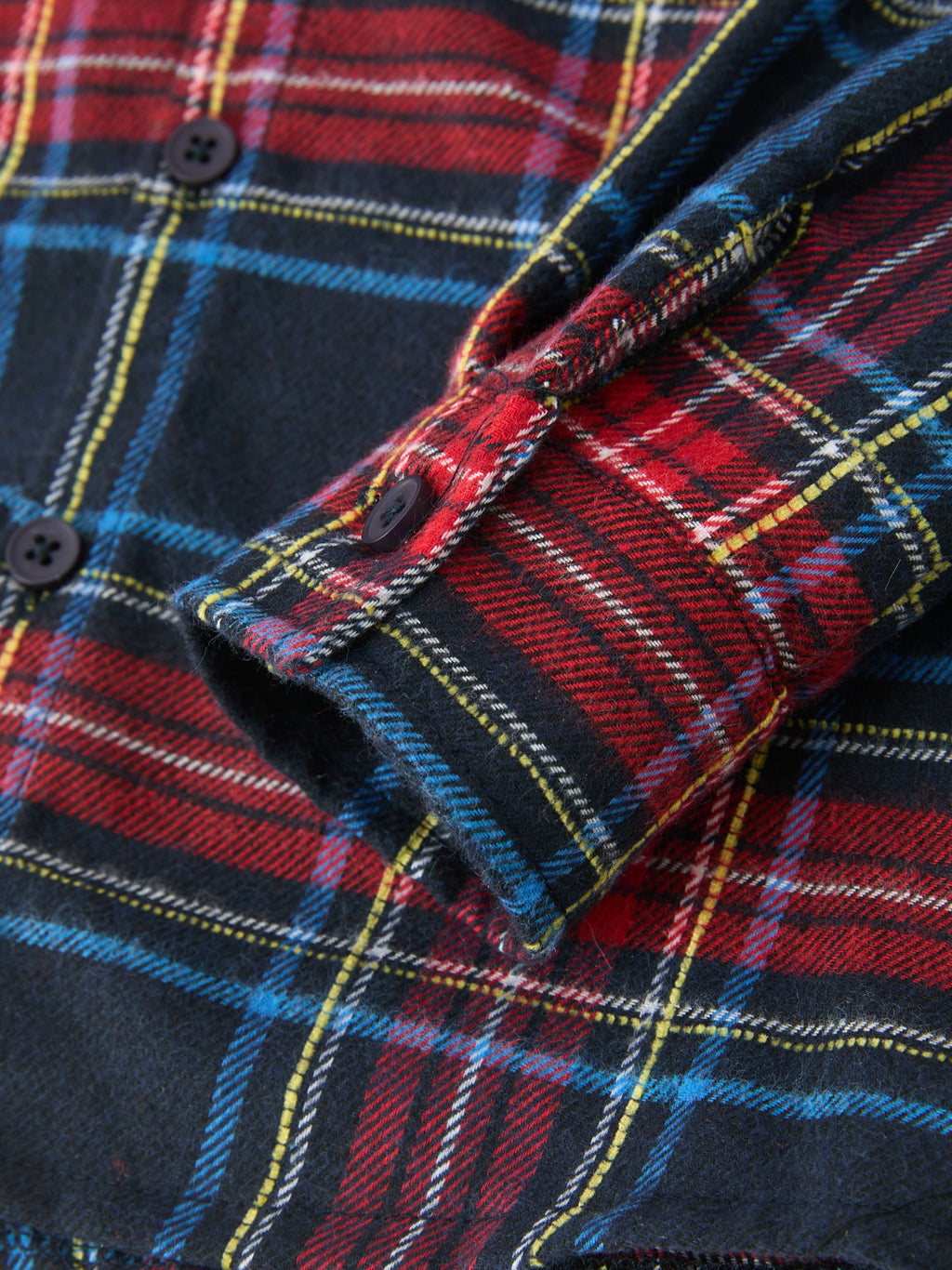 Christmas Boys Red Navy Plaid Button Down Shirt -