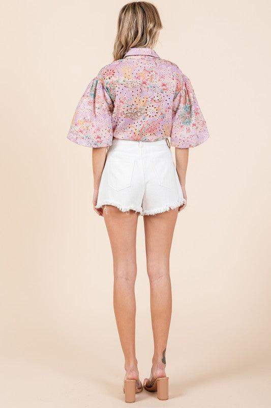 GeeGee Eyelet Crop Top - SwagglyLife Home & Fashion