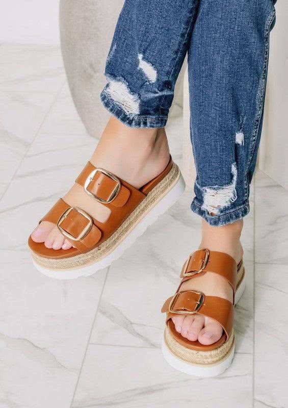 Monique Thick Buckled Fashion Wedges in - photo