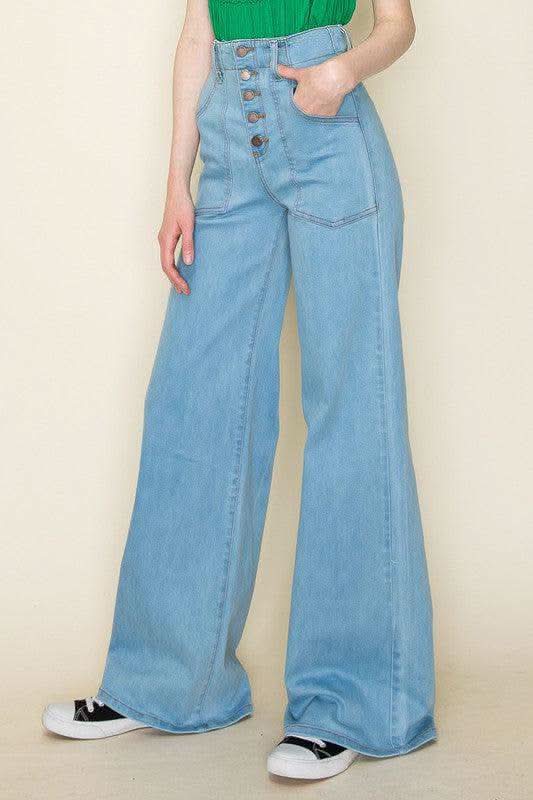 Vintage Western High Waist Flare Jeans - SwagglyLife Home & Fashion