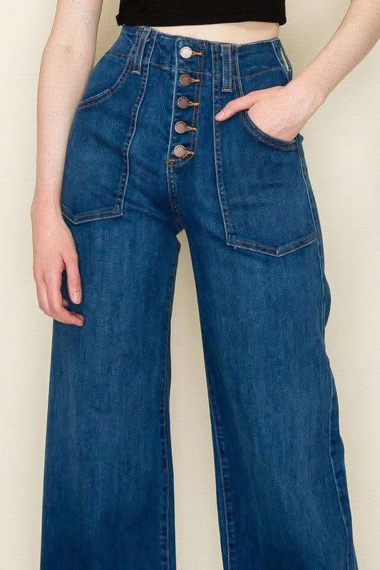 Vintage Western High Waist Flare Jeans - SwagglyLife Home & Fashion Vintage Western High Waist Flare Jeans - SwagglyLife Home & Fashion