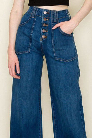 Vintage Western High Waist Flare Jeans - SwagglyLife Home & Fashion Vintage Western High Waist Flare Jeans - SwagglyLife Home & Fashion