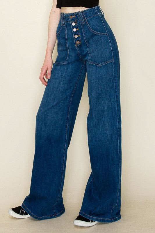 Vintage Western High Waist Flare Jeans - SwagglyLife Home & Fashion