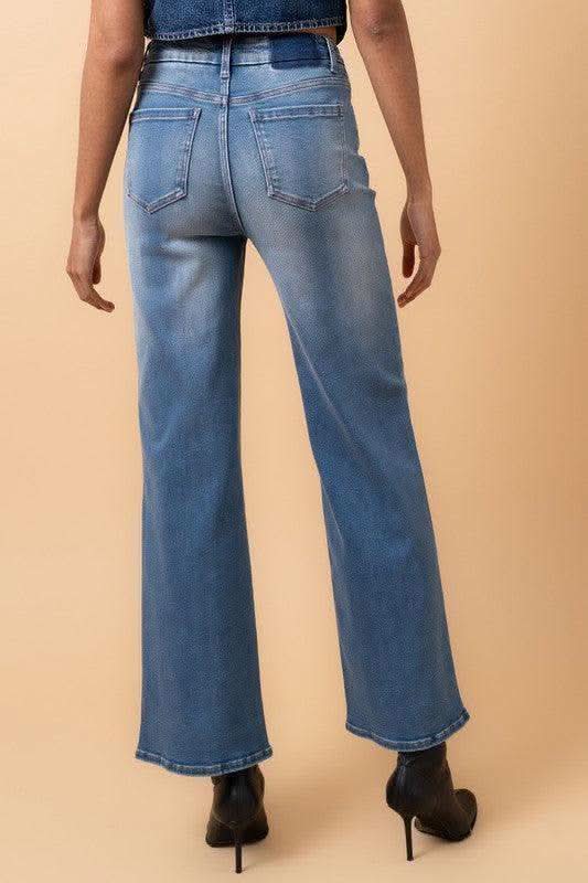Insane Gene Relaxed High-Rise Wide-Leg Jeans - SwagglyLife Home & Fashion