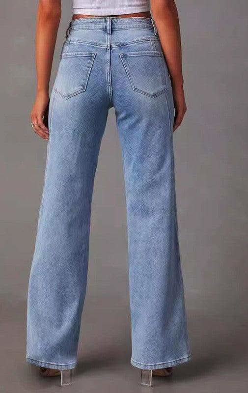 High Waisted Denim Jeans - SwagglyLife Home & Fashion