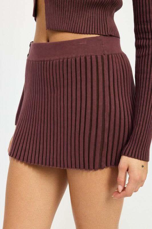 RIBBED KNIT MINI SKIRT - SwagglyLife Home & Fashion