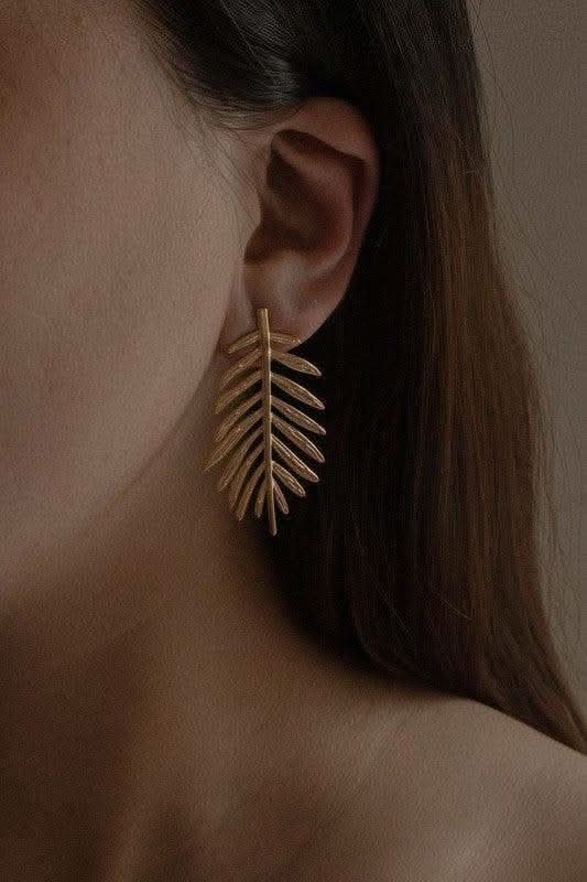 Palm Statement Earrings in - photo
