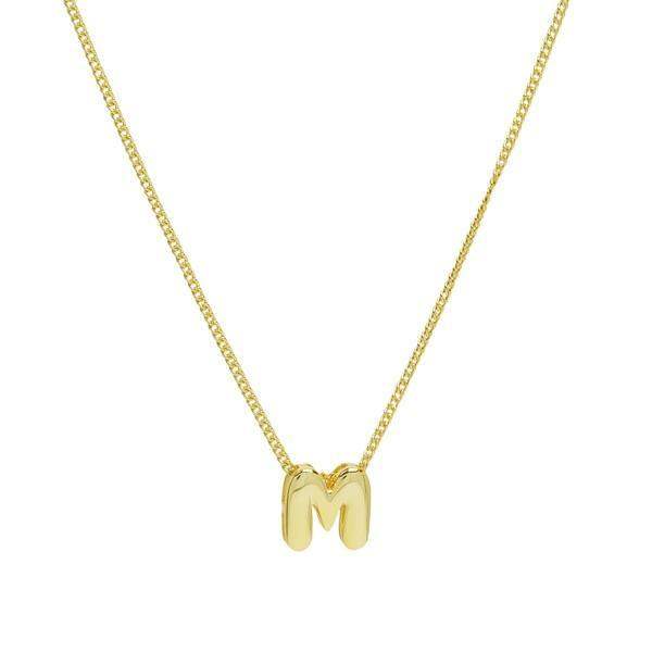 Mini Bubble Initial Letter Personalized Necklace in - photo