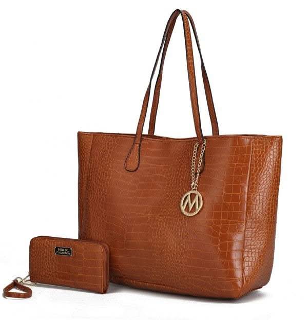 MKF Sadie Oversize Tote & Wallet Set by Mia K in Brown One Size - photo