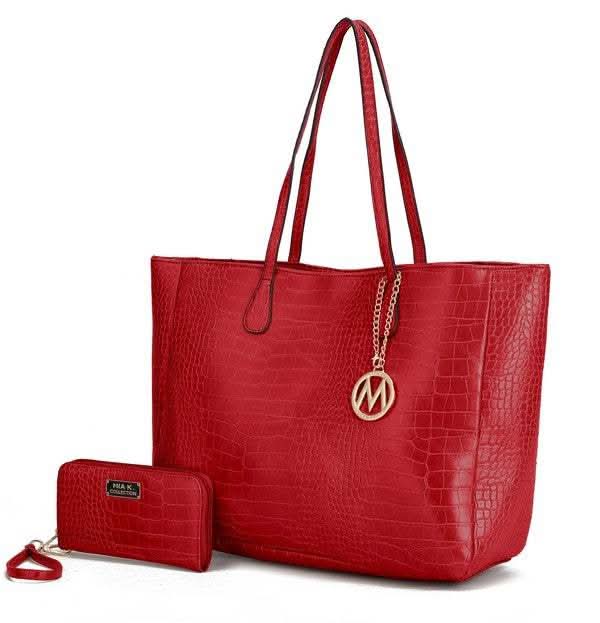 MKF Sadie Oversize Tote & Wallet Set by Mia K in Red One Size - photo