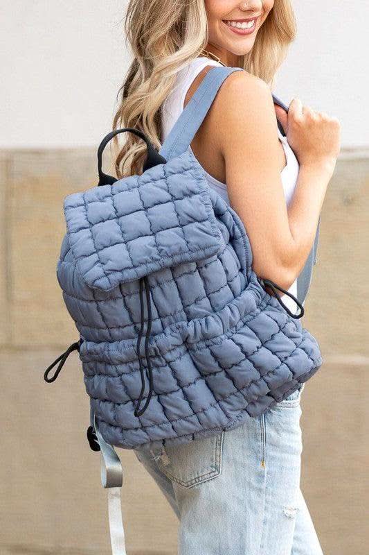 Stevie Quilted Puffer Backpack - SwagglyLife Home & Fashion