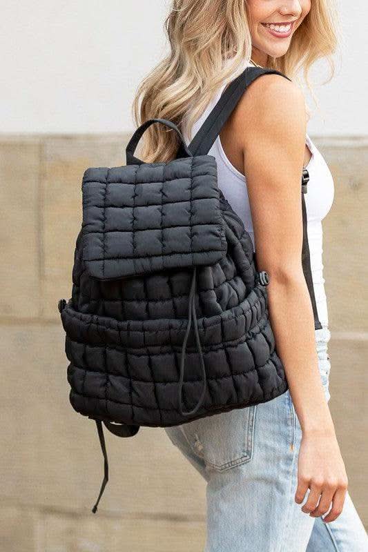 Stevie Quilted Puffer Backpack - SwagglyLife Home & Fashion
