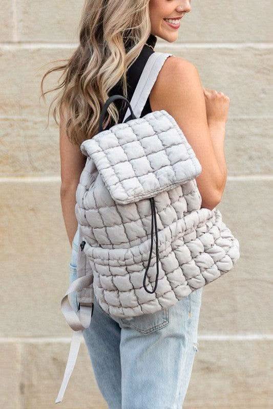 Stevie Quilted Puffer Backpack - SwagglyLife Home & Fashion