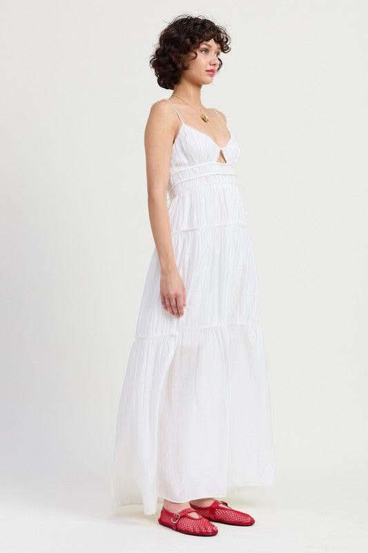 EMORY PARK Maxi Ruffle Tie Back Dress in - Dresses photo