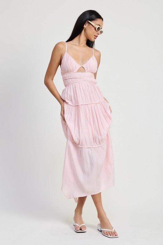 EMORY PARK Maxi Ruffle Tie Back Dress in - Dresses photo