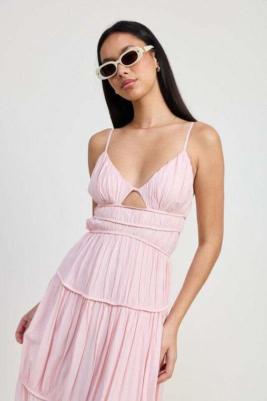 EMORY PARK Maxi Ruffle Tie Back Dress in - Dresses photo