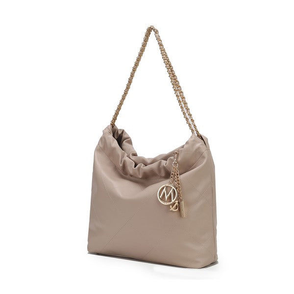 MKF Celestine Quilted Shoulder Bag by Mia K in Beige One Size - photo