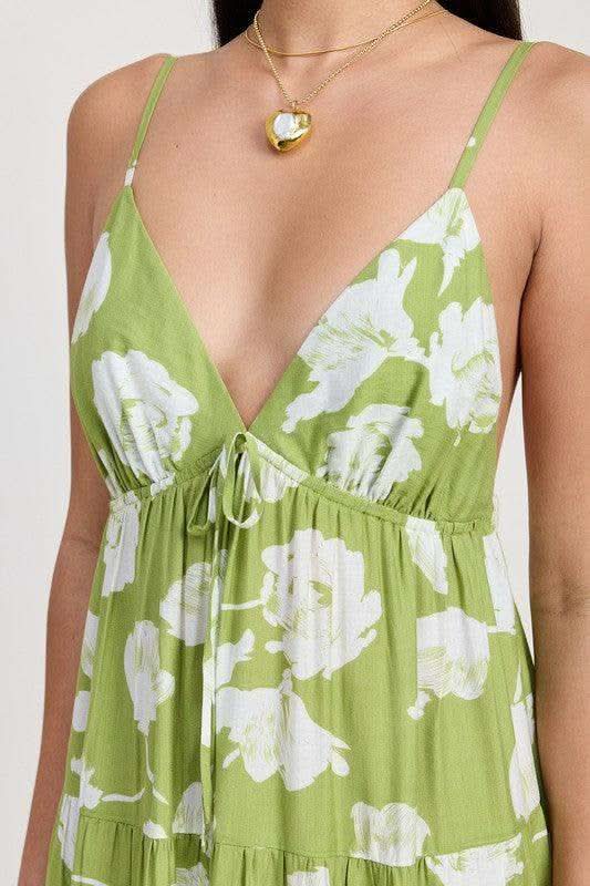 Emory Park Floral Maxi Dress with Spaghetti Straps & Flared Skirt in - Skirts photo