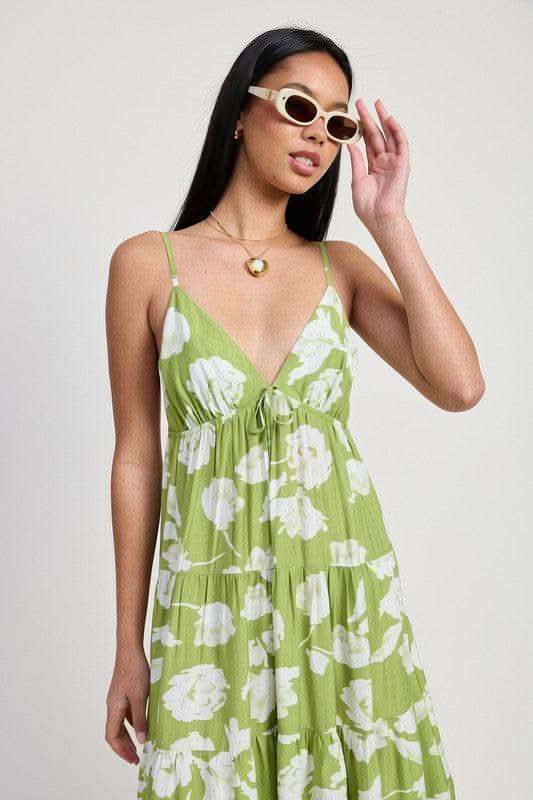 Emory Park Floral Maxi Dress with Spaghetti Straps & Flared Skirt in - Skirts photo