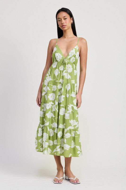 Emory Park Floral Maxi Dress with Spaghetti Straps & Flared Skirt in - Skirts photo