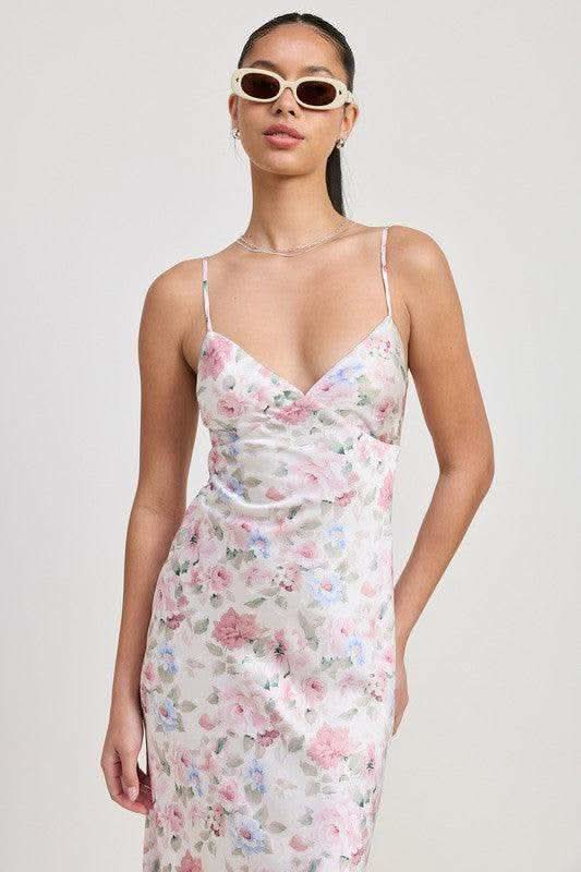 Emory Park Spaghetti Strap Maxi Floral Dress - SwagglyLife Home & Fashion
